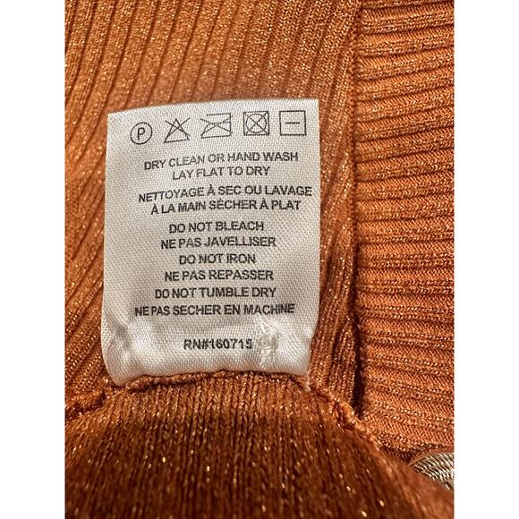 Retrofête – Zem Rib Knit Dress – Metallic Rust – XS - Picture 9 of 10